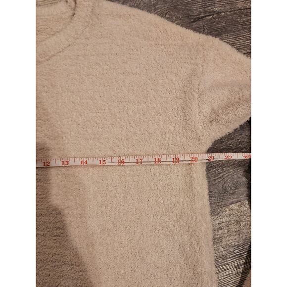 Cupcakes & Cashmere sherpa fluffy cloud sweater medium beige relaxed fit minimal - Picture 5 of 8